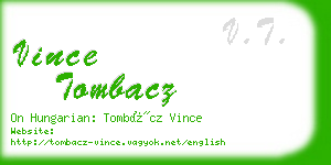 vince tombacz business card